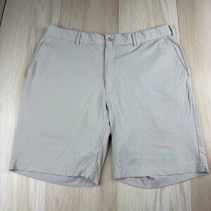 Peter Millar Mens Gray Performance Classic Look Lightweight Golf Shorts Size 38